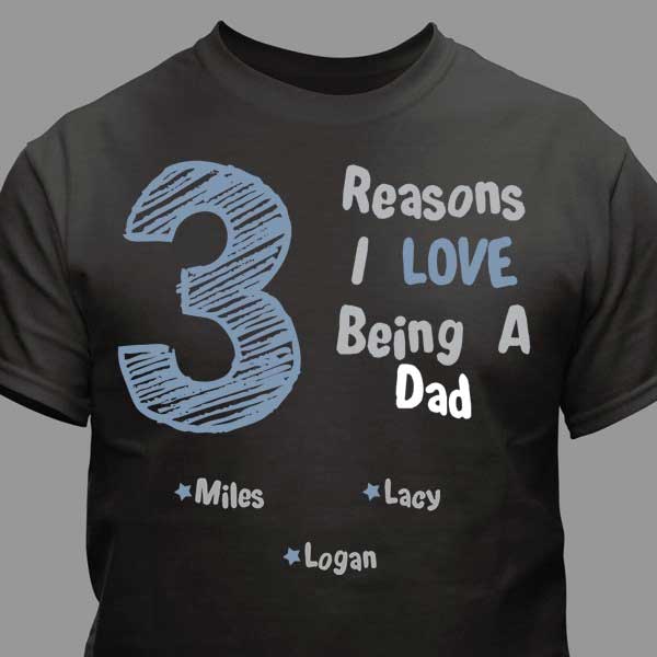 Personalized Dad T Shirt, love my